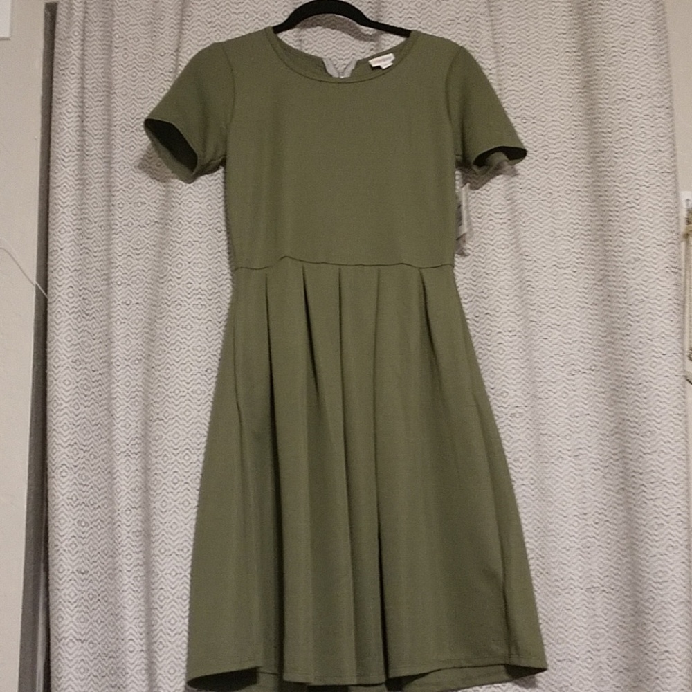Olive Green LuLaRoe Amelia Dress